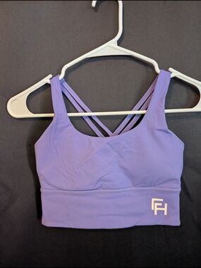 First Health Lavender Cross-Back Low-Impact Sports Bra
